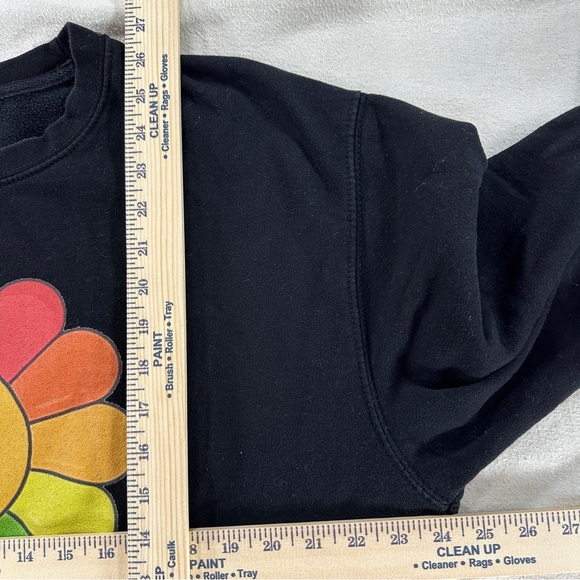 Drew Black Crewneck Sweater with Rainbow Flower - Picture 3 of 5